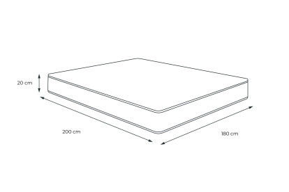 Matelas 180x200 cm Mémoire de forme - Nottingham
