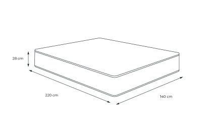 Matelas 140x220 cm Ressorts ensachés et Mémoire de forme - Vitalspring Recover
