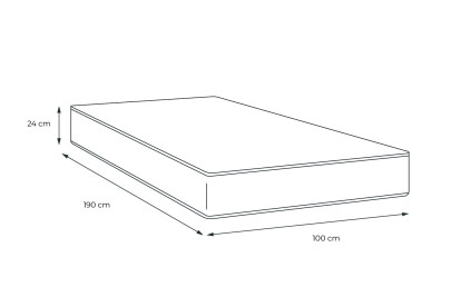 Matelas 100x190 cm Mémoire de forme - Actimemo Relax