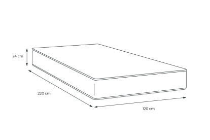 Matelas 120x220 cm Mémoire de forme - Active