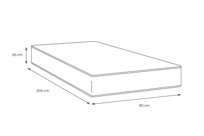 Matelas 90x200 cm Mémoire de forme - Ultra