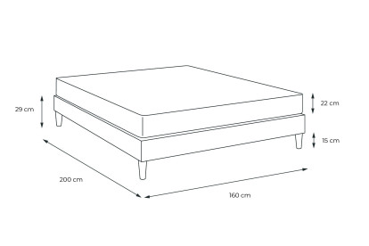 Pack lit complet 160x200 cm - Matelas + Sommier Blanc (en kit) + 2 oreillers + Couette - Actilatex Form