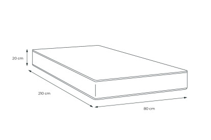Matelas 80x210 cm Mémoire de forme - Actimemo Night