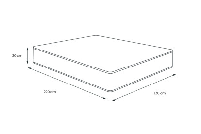 Matelas 130x220 cm Mémoire de forme - Buckingham