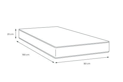 Matelas 80x190 cm Latex et mémoire de forme - Actilatex Soft