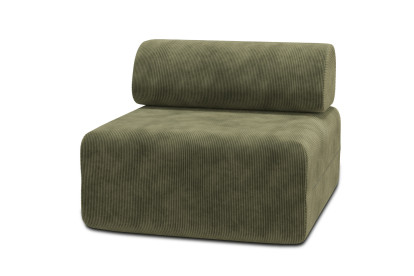 Fauteuil non convertible et modulable - Velours côtelé Vert