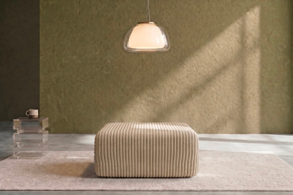 Pouf non convertible et modulable - Velours côtelé XL Beige
