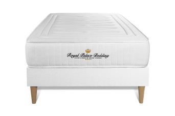 Ensemble Matelas Sommier 90x190 cm - Sommier Noir (en kit) - Lancaster