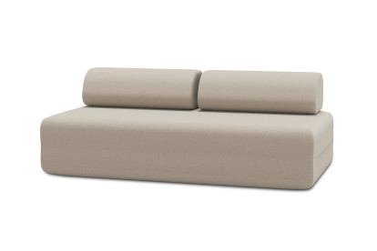 Canapé 3 places non convertible et modulable - Tissu lisse Beige