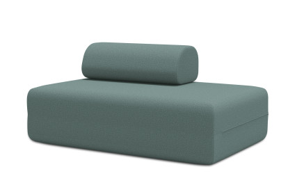Canapé 2 places non convertible et modulable - Tissu lisse Vert