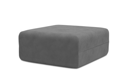 Pouf non convertible et modulable - Velours côtelé Gris