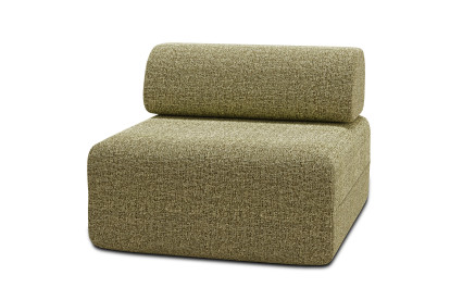 Fauteuil non convertible et modulable - Tissu tweed Vert
