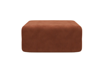 Pouf non convertible et modulable - Velours côtelé Terracotta
