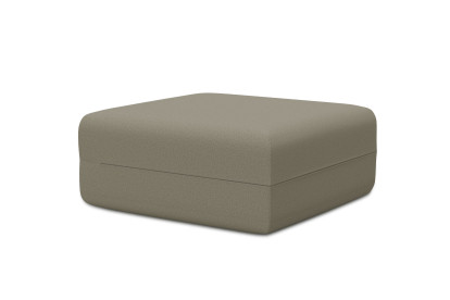 Pouf non convertible et modulable - Tissu lisse Taupe
