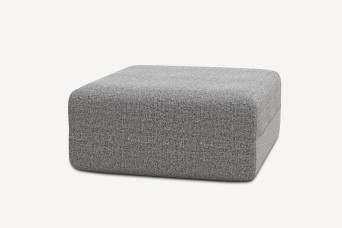 Pouf non convertible et modulable - Tissu tweed Gris