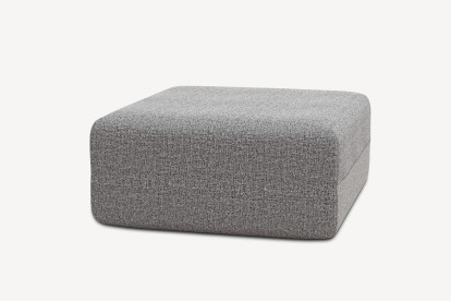 Pouf non convertible et modulable - Tissu tweed Gris