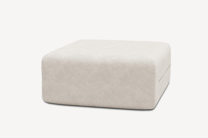 Pouf non convertible et modulable - Velours côtelé Blanc