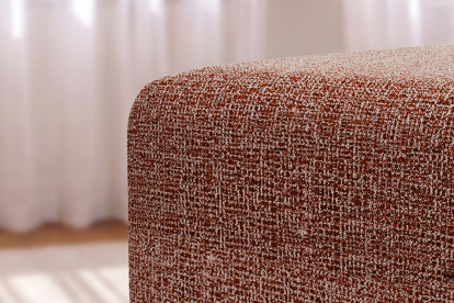 Pouf non convertible et modulable - Tissu tweed Rouge