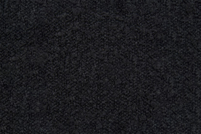 Lit 150x190 cm - Sommier tapissier H35 cm + tête de lit à lignes - Tissu Bouclette Noir