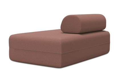 Canapé 2 places non convertible et modulable - Tissu lisse Terracotta