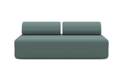 Canapé 3 places non convertible et modulable - Tissu lisse Vert