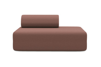 Canapé 2 places non convertible et modulable - Tissu lisse Terracotta