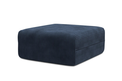 Pouf non convertible et modulable - Velours côtelé XL Bleu