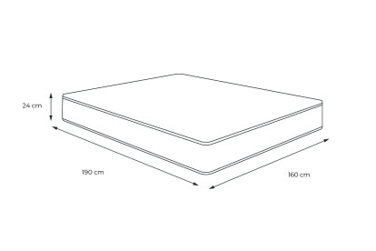 Matelas 160x190 cm Ressorts ensachés et Mémoire de forme - Actiflex Relax