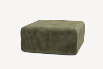 Pouf non convertible et modulable - Velours côtelé Vert