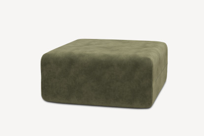 Pouf non convertible et modulable - Velours côtelé Vert