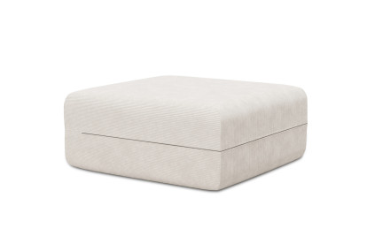 Pouf non convertible et modulable - Velours côtelé Blanc