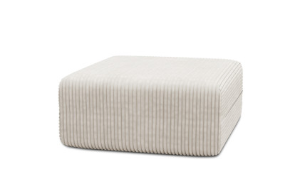 Pouf non convertible et modulable - Velours côtelé XL Blanc