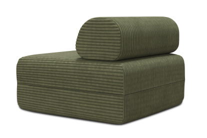 Fauteuil non convertible et modulable - Velours côtelé XL Vert