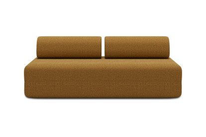 Canapé 3 places non convertible et modulable - Tissu tweed Jaune