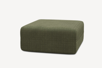 Pouf non convertible et modulable - Velours côtelé XL Vert