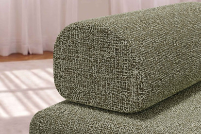 Canapé 3 places non convertible et modulable - Tissu tweed Vert