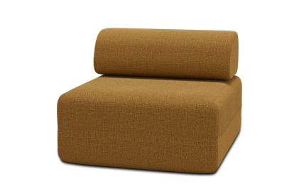 Fauteuil non convertible et modulable - Tissu tweed Jaune