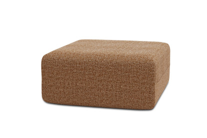 Pouf non convertible et modulable - Tissu tweed Marron