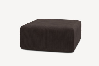 Pouf non convertible et modulable - Velours côtelé Marron