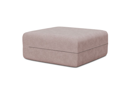Pouf non convertible et modulable - Velours côtelé Rose pâle