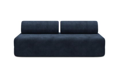Canapé 3 places non convertible et modulable - Velours côtelé XL Bleu
