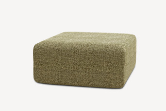 Pouf non convertible et modulable - Tissu tweed Vert