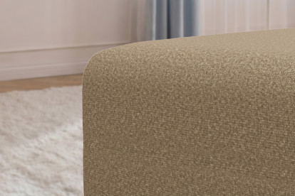 Pouf non convertible et modulable - Tissu lisse Marron