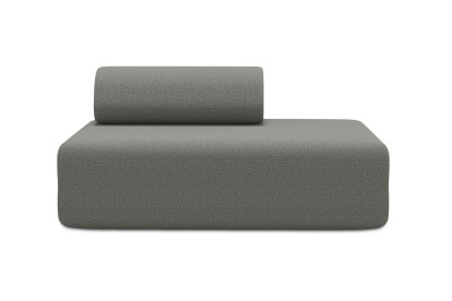 Canapé 2 places non convertible et modulable - Tissu lisse Gris