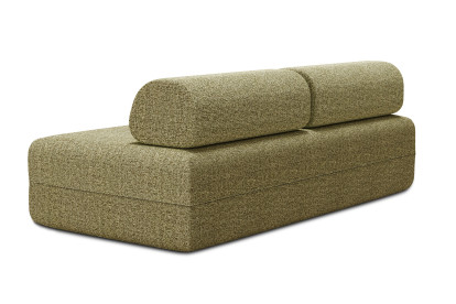 Canapé 3 places non convertible et modulable - Tissu tweed Vert