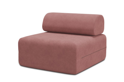 Fauteuil non convertible et modulable - Velours côtelé Rose