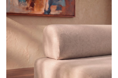 Canapé 3 places non convertible et modulable - Tissu lisse Beige