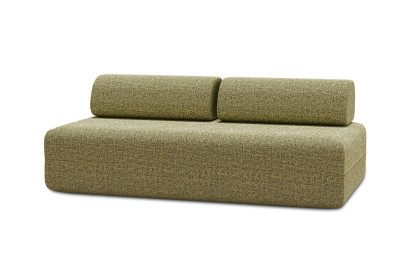 Canapé 3 places non convertible et modulable - Tissu tweed Vert