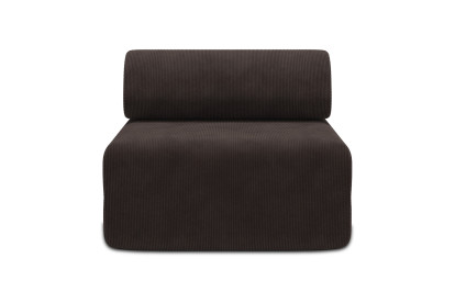 Fauteuil non convertible et modulable - Velours côtelé Marron