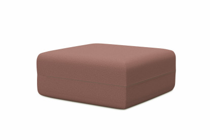 Pouf non convertible et modulable - Tissu lisse Terracotta